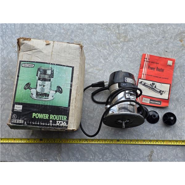 Craftsman router with box and book