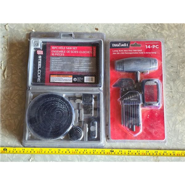 New hole saw kit and hex tool kit