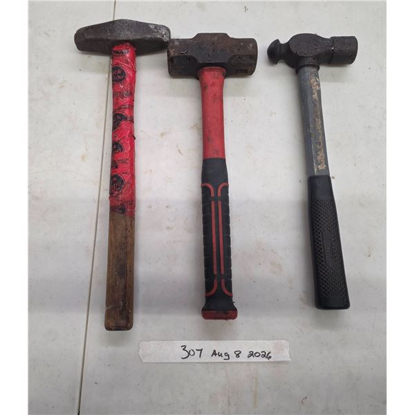 Lot of various vintage hammers- sledge, ball peen