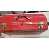 Image 3 : Red metal tool box with separators