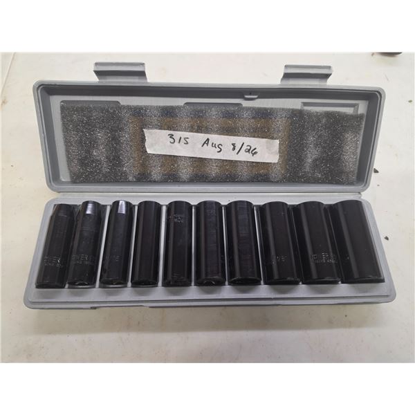 10pc 1/2 impact socket set