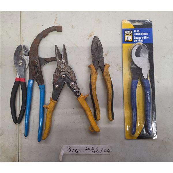 Lot of various pliers and cutters