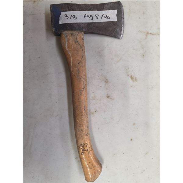 Wood handle axe
