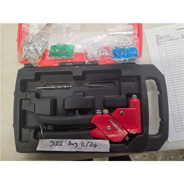 One handed swivel riveter kit