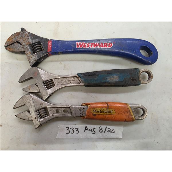 3 adjustable wrenches