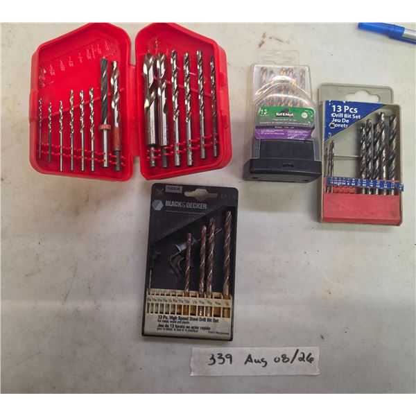 Various drill bits
