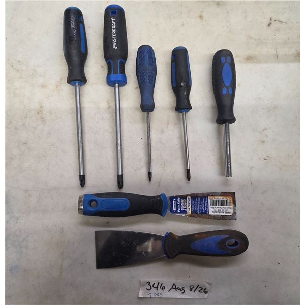 Screw drivers and putty spreaders