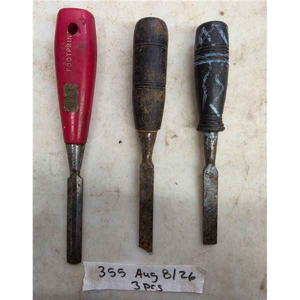 3 wood chisels