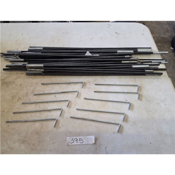 camping tent poles and stakes
