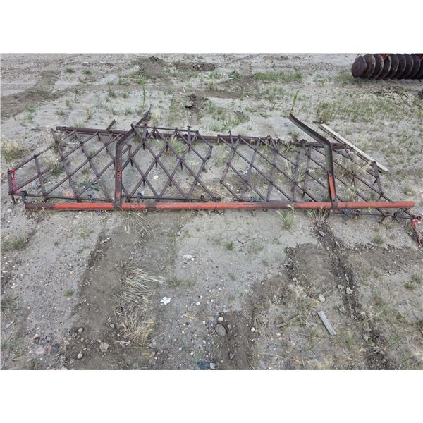 4 harrows and draw bar- 11ft width