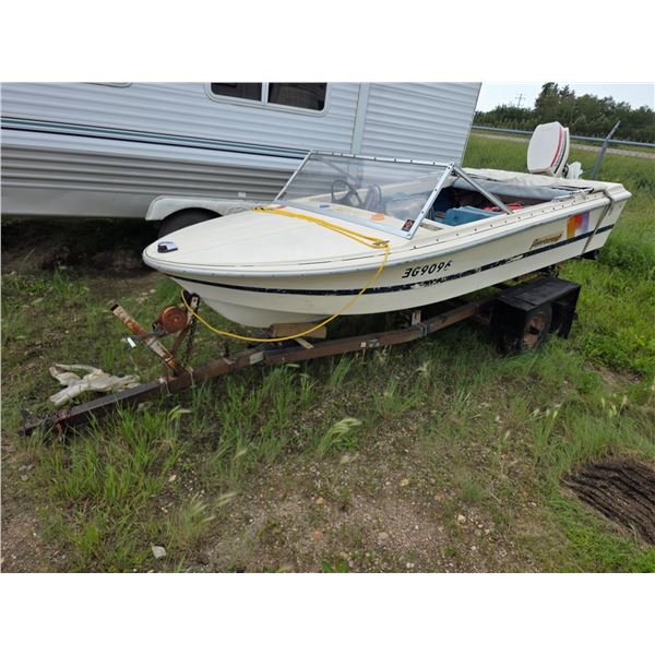 Perterborought boat and trailer- 35hp motor