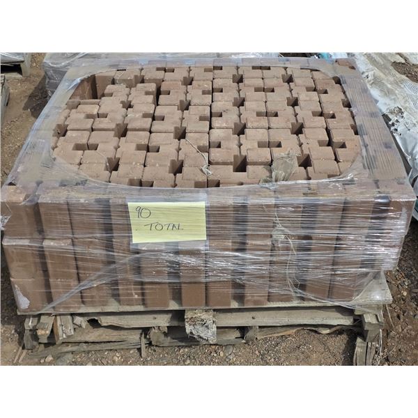 Pallet of hex shaped bricks- approx 90 pieces- 8" by 8"