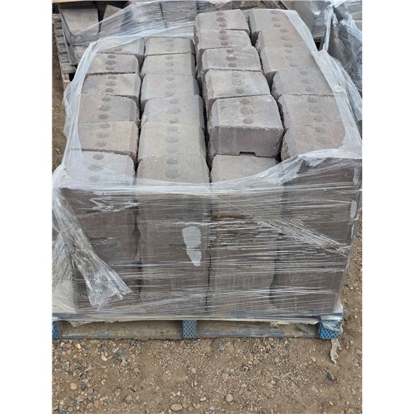 Pallet of garden bricks- approx 131 pieces- 8" by 7" slanted