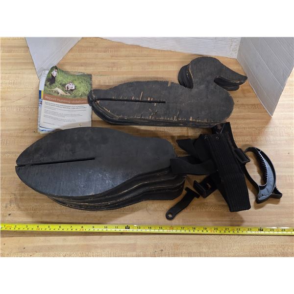 Wooden duck decoys