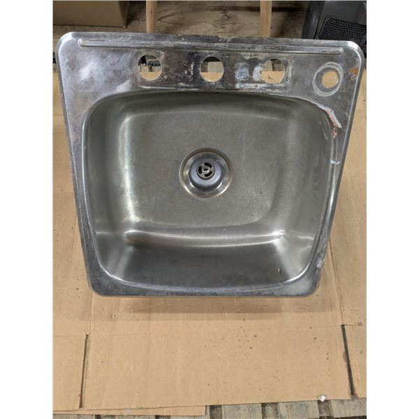 Large stainless steel sink, 20x20"