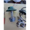 Image 3 : Box of lantern parts and vintage battery lantern