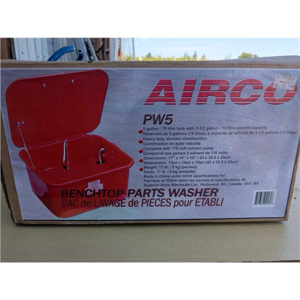 Benchtop parts washer, New in box