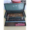 Image 1 : Metal tool box(19x7x7") with socket set, 11mm-32mm, 1/2" drive