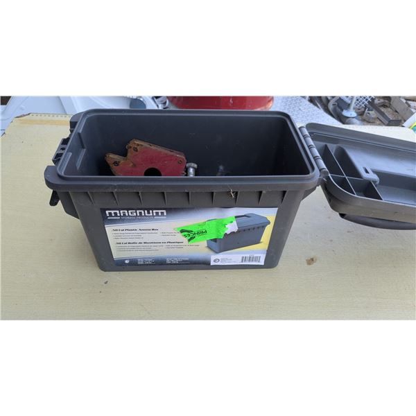Ammo box with assorted tools