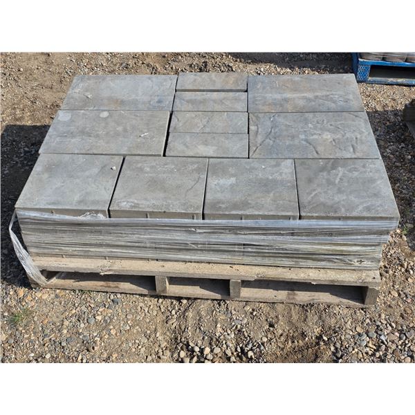 Pallet of stone bricks- sizes vary- 12" by 6" to 18" by 12" approx 48 pieces