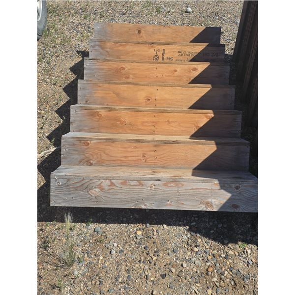 Wooden stairs- 6 steps- 44"W