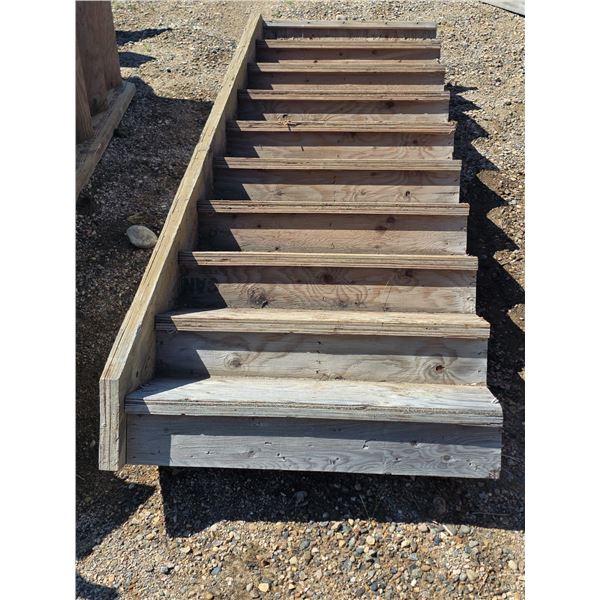 Wooden stairs- 9 steps- 39"W