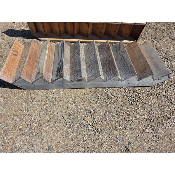 Wooden stairs- 9 steps- 35.25"W