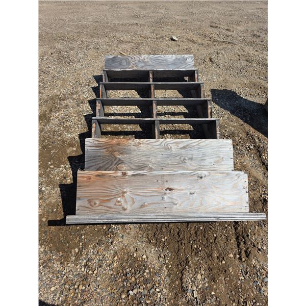 Wooden stairs- 7 steps- 45"W- missing steps