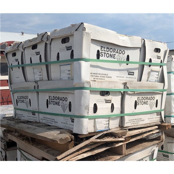 Pallet of stacked stone siding