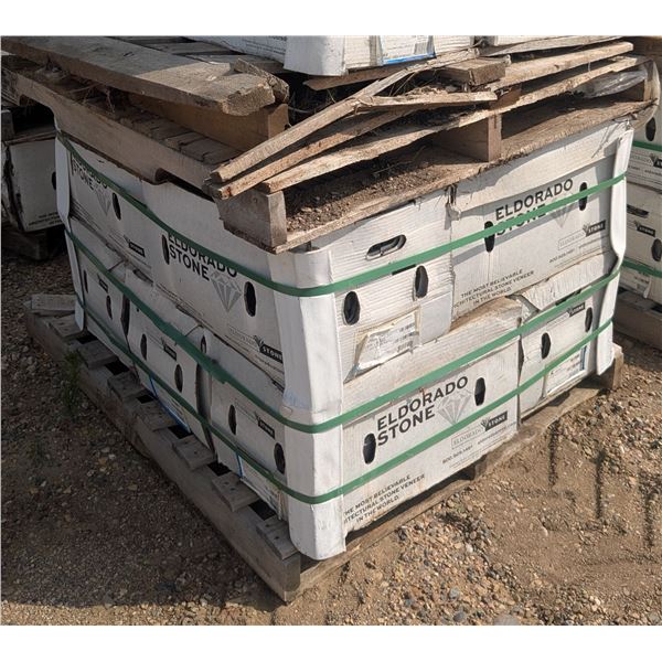 Pallet of stacked stone siding