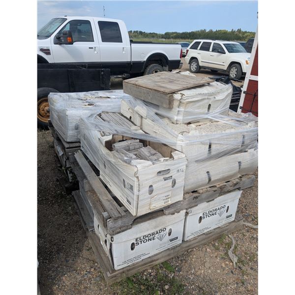 2 partial pallets of stacked stone siding