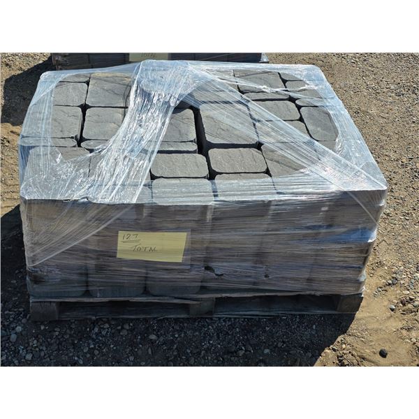 Pallet of patio bricks- approx 127 pieces- 12" by 8"W