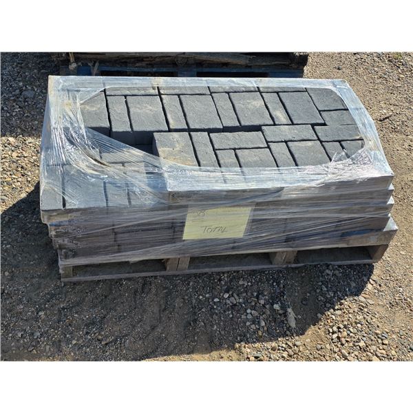 Pallet of stone bricks- approx 58 pieces- 11.5" by 7.5"W