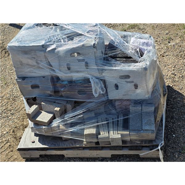 Pallet of stone corner bricks- unknown amount pieces- sizes vary