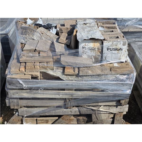 Pallet of assorted stone bricks- unknown amount
