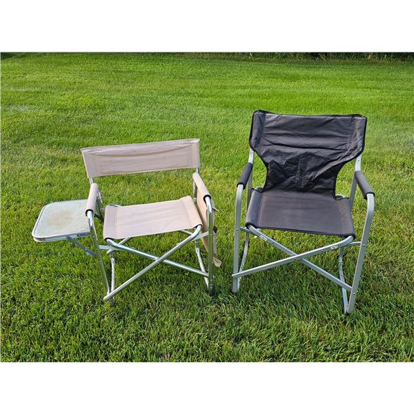 (2) Folding Director Camping Chairs
