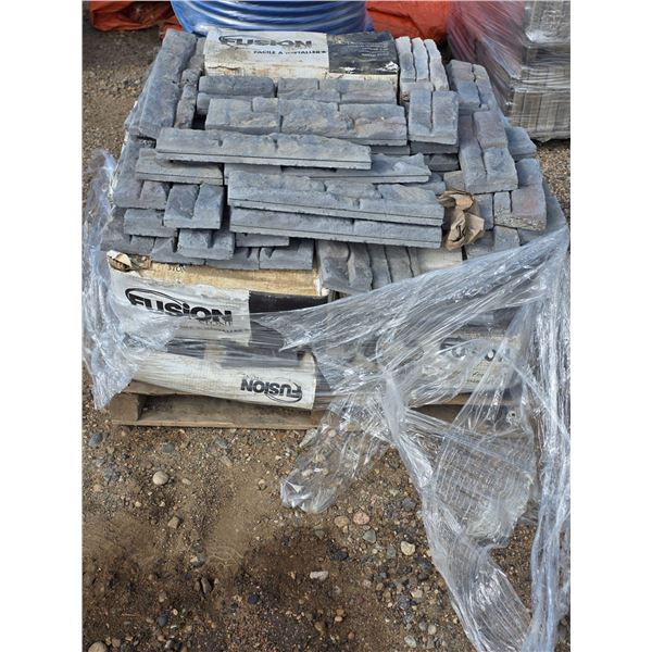 75 sq ft of raven colored stacked stone- 15 boxes and some loose bits