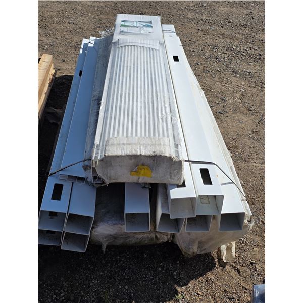 3 vinyl fence panel kits- 6' by 8'- 10 posts