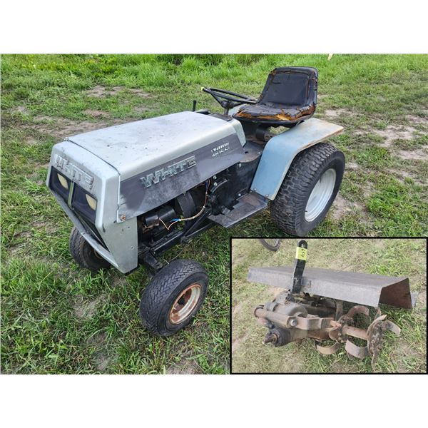 White GT-1650 hydrostatic garden tractor - 3pth, comes with tiller