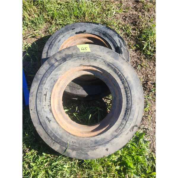 2 implement tires & rims - 6.50-16