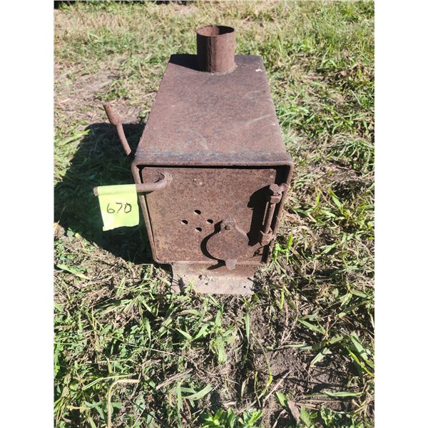small wood stove - great for ice shack, 8"x8"x16"