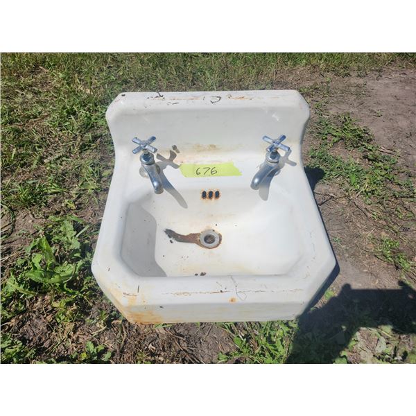 vintage cast iron bathroom sink