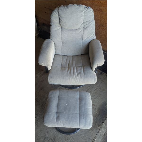 Glider rocker with footstool