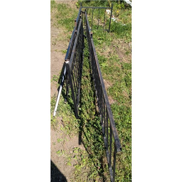 34' wrought iron deck railing, one corner and one small stair piece