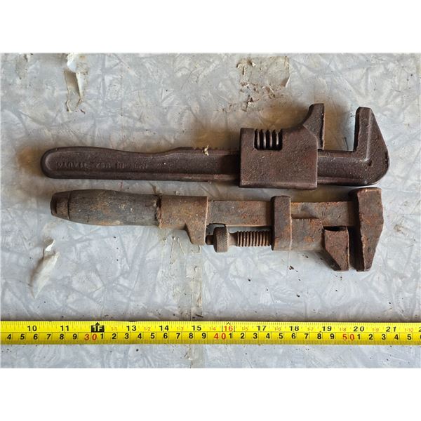 2 antique wrenches