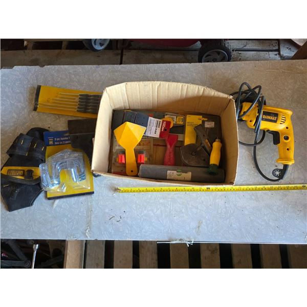 Dewalt corded drill and misc. hardware