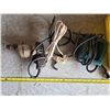 Image 2 : Corded drill, jig saw and milk crate]