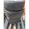 Image 2 : Set of 4 tires and rims, Chrysler, 5 bolt, R16, low tread