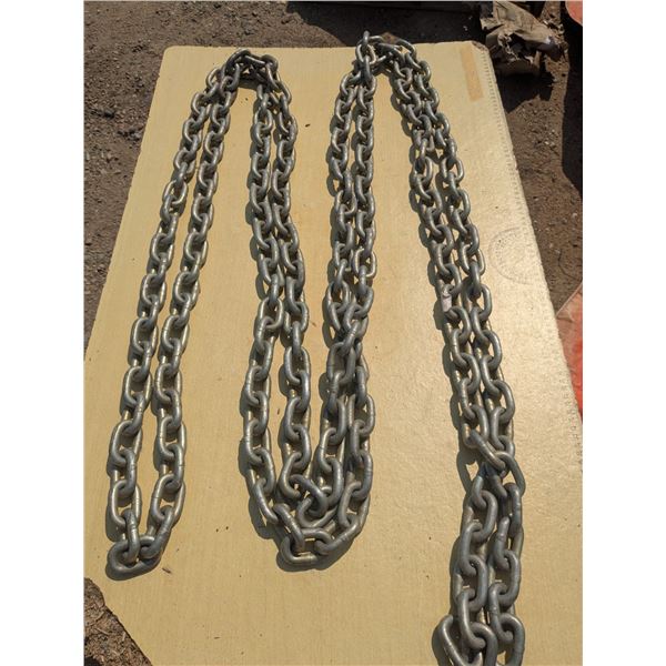 22 ft, 3/8" logging chain, no hooks