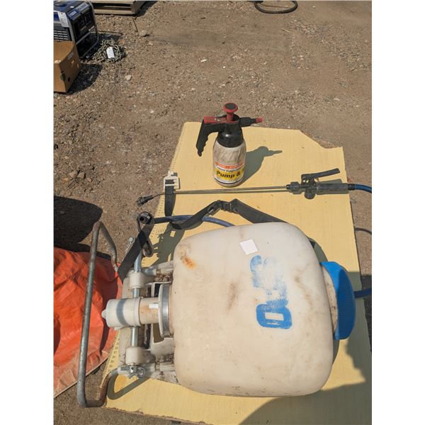 backpack pump sprayer with 1L handheld pump sprayer